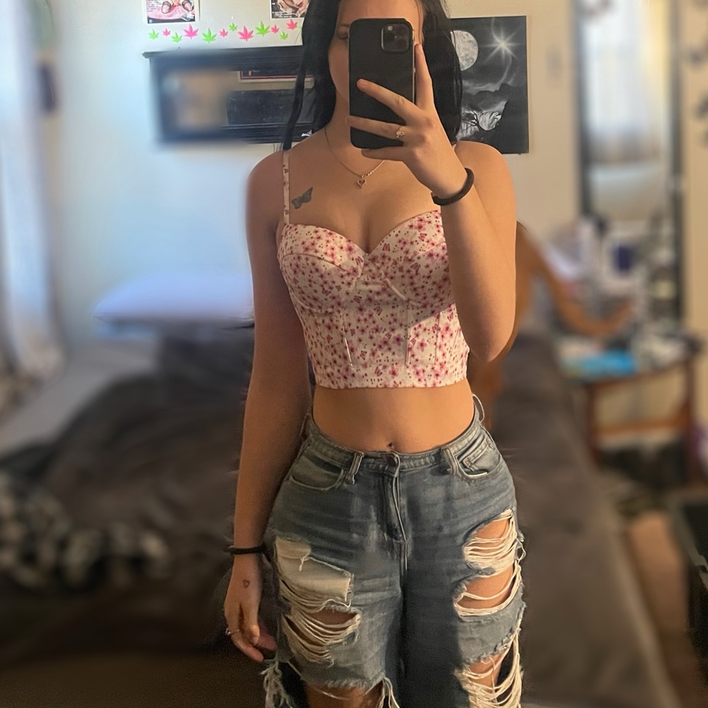 Floral corset top